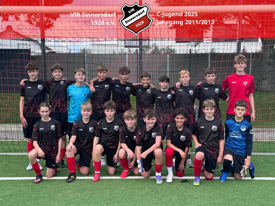 Mannschaftsfoto U15-Junioren Saison 2025/26 Mannschaftsfoto der U15 Junioren des VfR Sinnersdorf der Saison 2025/26