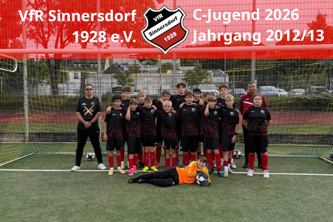 Mannschaftsfoto U15-Junioren Saison 2025/26 Mannschaftsfoto der U15 Junioren des VfR Sinnersdorf der Saison 2025/26